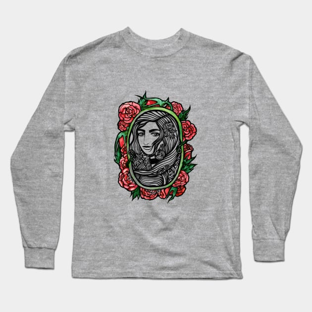 Rose Goddess Long Sleeve T-Shirt by bubbsnugg